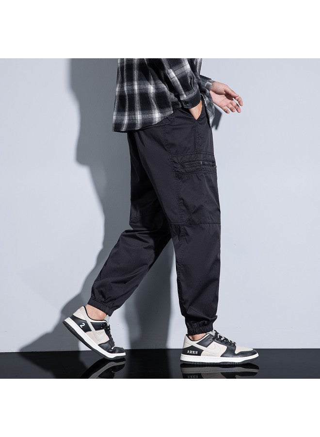 EPTISON men's Summer Pants Fashion Versatile Casual Trousers With Elastic Cuffs - Image 4