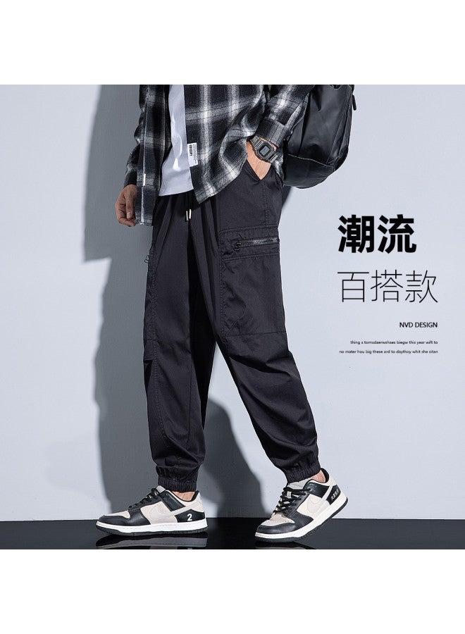 EPTISON men's Summer Pants Fashion Versatile Casual Trousers With Elastic Cuffs - Image 2