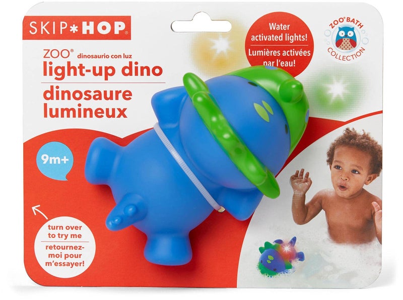 Skip Hop Baby Bath Toy, Zoo Light Up Squeeze Toy, Dino - Image 4