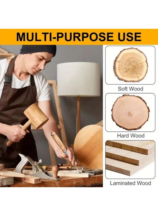 4pcs Woodworking Chisel Set 6mm 12mm 18mm 24mm Wood Handles Carpentry Carving Tools - Image 3