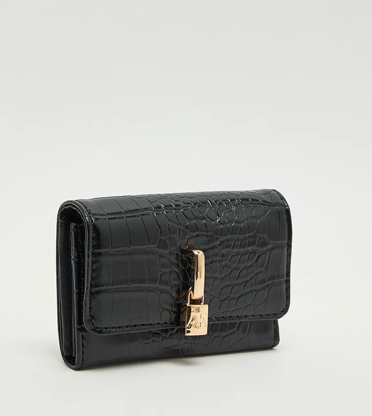 آن كلاين Anne Klein Croc Textured Flap Wallet
