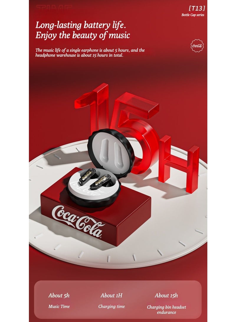 Coca-Cola Coca-Cola T13 bottle cap design Bluetooth headphones, semi-in-ear comfortable sports headphones  - Image 5
