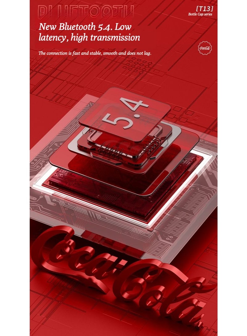Coca-Cola Coca-Cola T13 bottle cap design Bluetooth headphones, semi-in-ear comfortable sports headphones  - Image 4