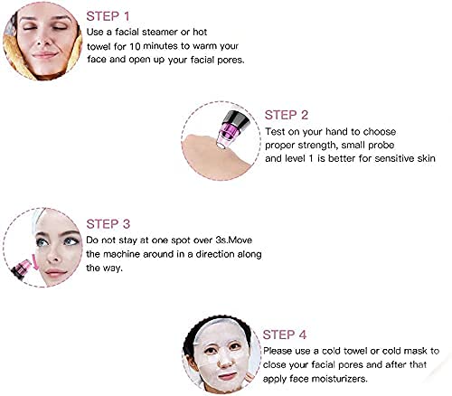 GLENOXZONE Skin Scrubber Exfoliator Facial Cleansing Brush Blackhead Whitehead Extractor Remover Device Acne Pimple Pore Cleaner Vacuum Suction Tool Massager For MenWomen Pore Cleaner Vacuum - Image 2