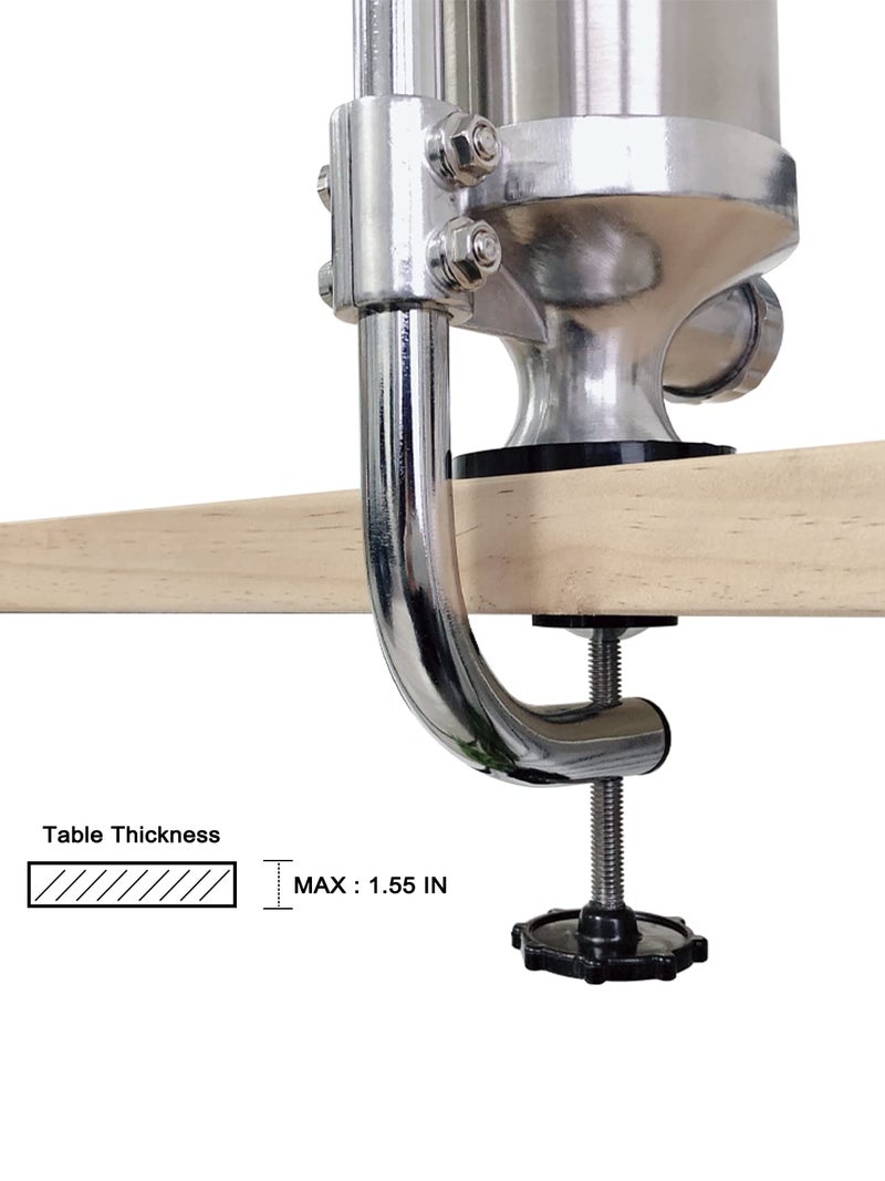 MASTER FENG Sausage Stuffer, Stainless Steel Homemade Sausage Maker Vertical Meat Filling Kitchen Machine, Packed 8 Stuffing Tubes (2.5LBS VERTICAL) - Image 4