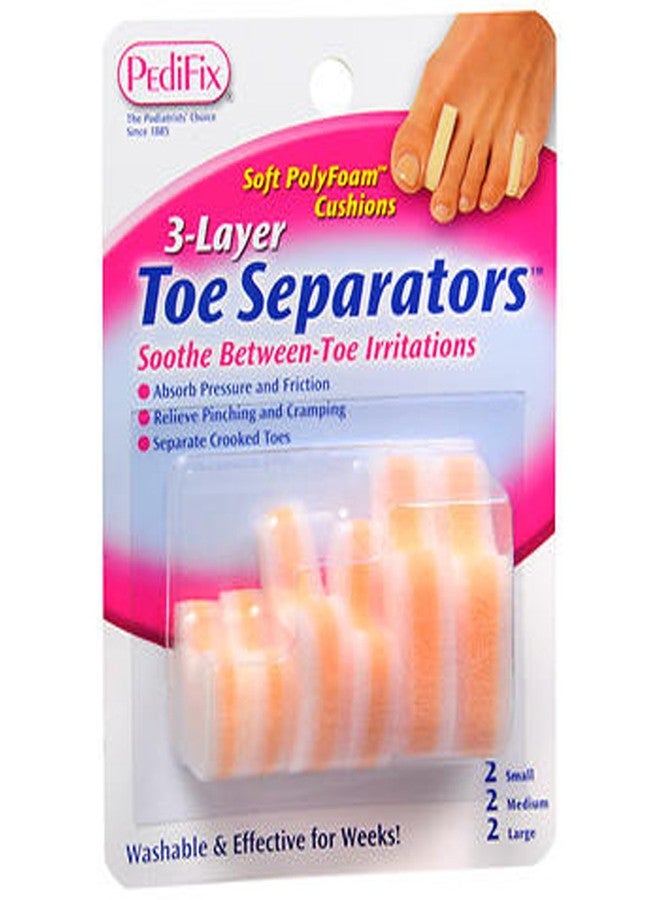 PediFix 3 Layer Toe Separators 6/box - Image 2