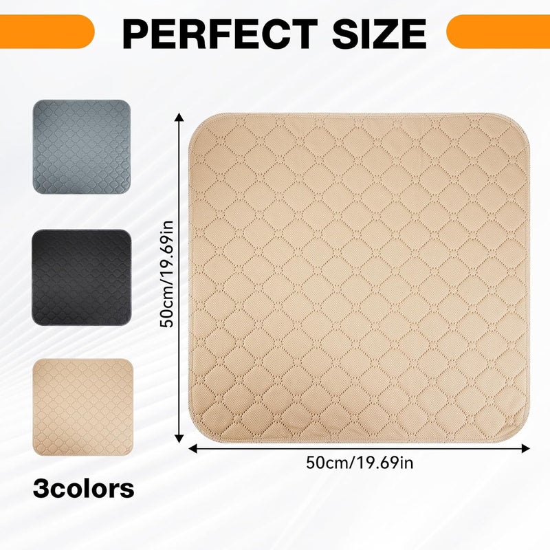 Aurvivia 3 Pcs Waterproof Seat Protector Pads - Washable Absorbent Incontinence Chair Pads for Adults & Elderly - Image 2