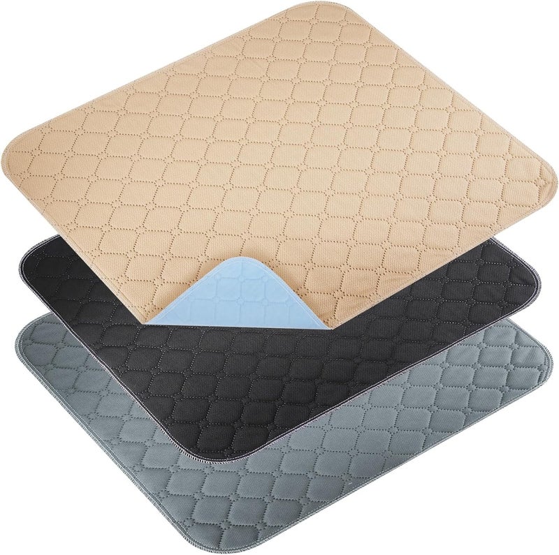 Aurvivia 3 Pcs Waterproof Seat Protector Pads - Washable Absorbent Incontinence Chair Pads for Adults & Elderly - Image 1