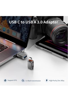 SYOSI محول USB C إلى USB 2 حزمة، محول Thunderbolt 4 OTG من النوع C، محول USB C ذكر إلى USB A 3.0 أنثى لجهاز iPhone 15، MacBook Pro Air، iPad، Galaxy S23، أجهزة أخرى من النوع C أو Thunderbolt  - Image 4