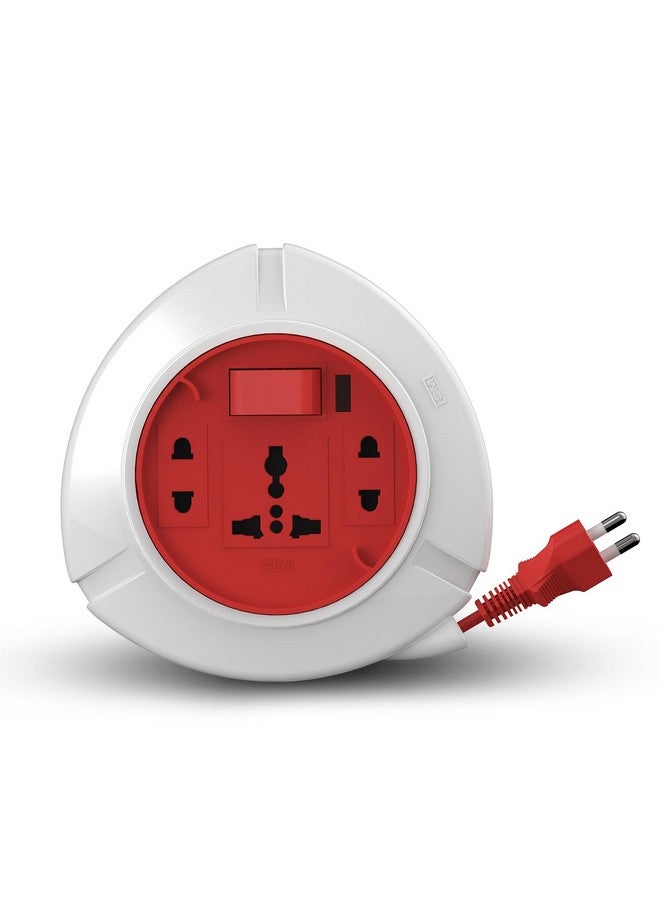 GM 3041 Trio 2 Pin Flex Box with 5 Mtr. Copper Wire Extension Cord | Universal 3 Pin & 2 Pin International Socket | Master Switch & Indicator | Power Strip for Home & Office - Image 1