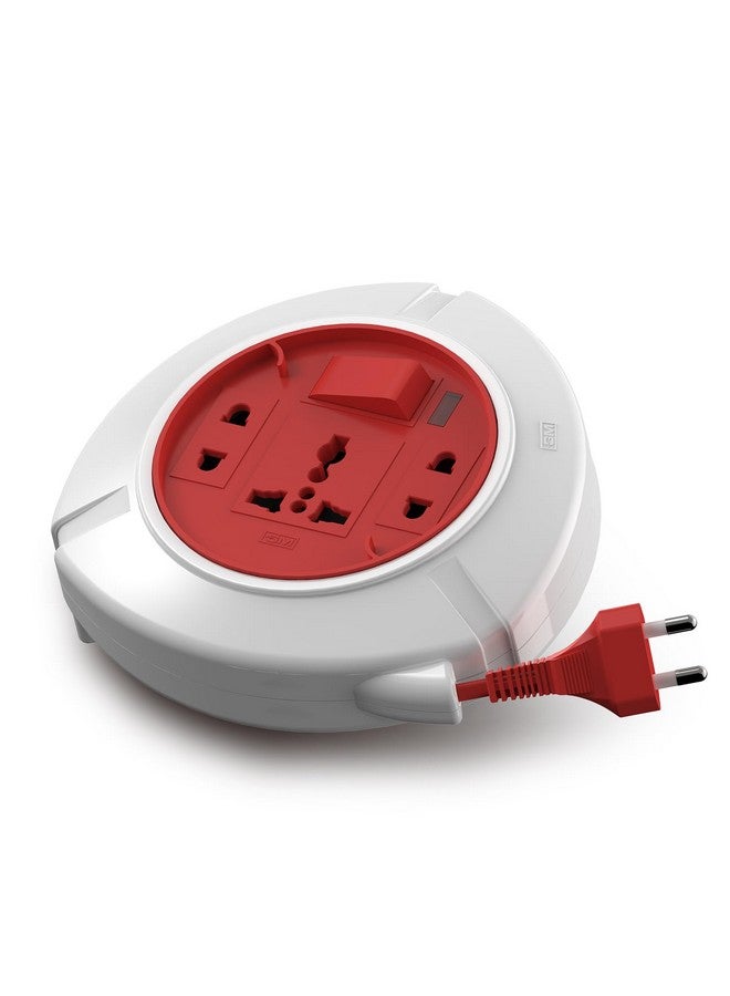 GM 3041 Trio 2 Pin Flex Box with 5 Mtr. Copper Wire Extension Cord | Universal 3 Pin & 2 Pin International Socket | Master Switch & Indicator | Power Strip for Home & Office - Image 2