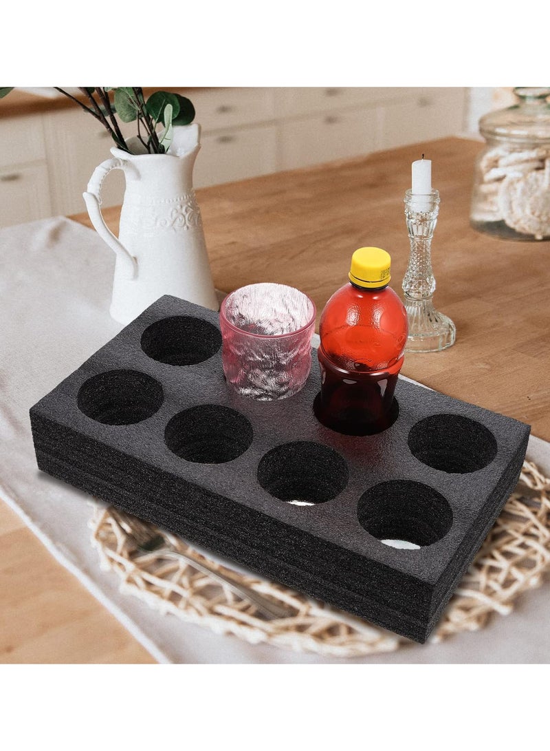 GGOOT 2PCS Foam Cup Glass Holder, Takeout Coffee Cup Drink Carrier Tray for Camping, Caravans, Motorhomes, Boats - Space for 8 Mugs - Image 2