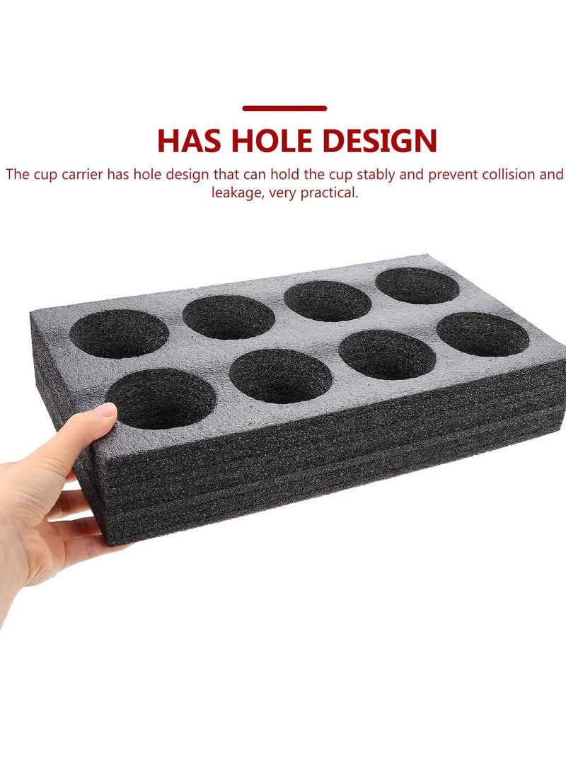 GGOOT 2PCS Foam Cup Glass Holder, Takeout Coffee Cup Drink Carrier Tray for Camping, Caravans, Motorhomes, Boats - Space for 8 Mugs - Image 4
