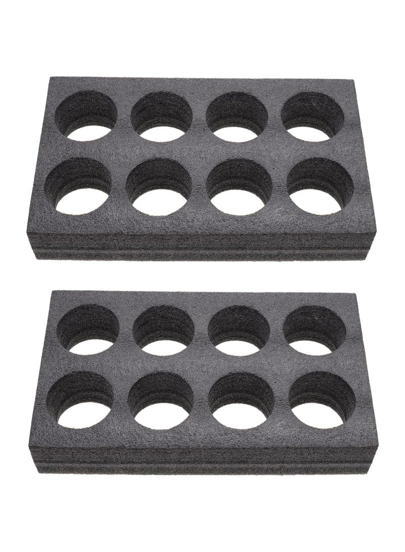 GGOOT 2PCS Foam Cup Glass Holder, Takeout Coffee Cup Drink Carrier Tray for Camping, Caravans, Motorhomes, Boats - Space for 8 Mugs - Image 1