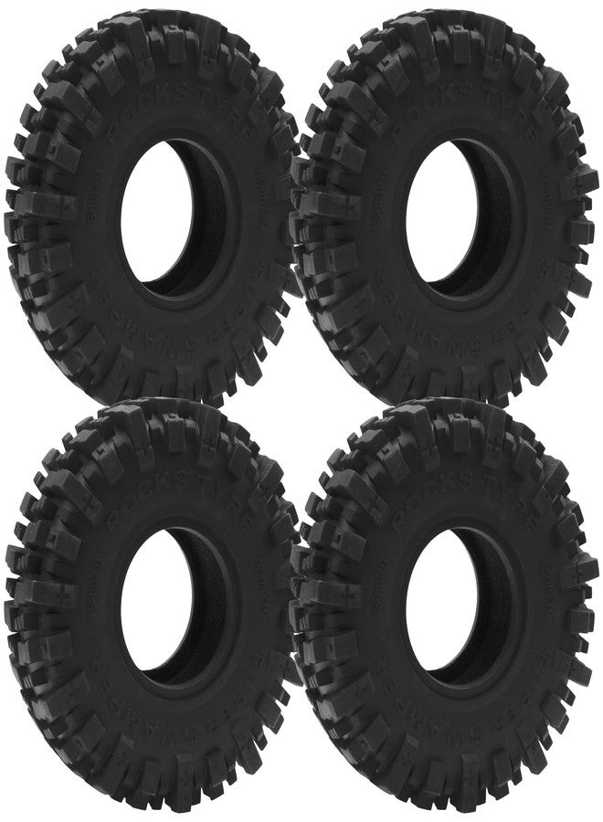 Vgoohobby 4Pcs Vgoohobby RC 1.9 Crawler Tires 4.64 Inch OD Rubber Tires 118 * 45mm Compatible with Traxxas TRX4 TRX6 Axial SCX10 Redcat Gen7 RC4WD 1/10 RC Crawler 1.9" Beadlock Wheel Rims - Image 2