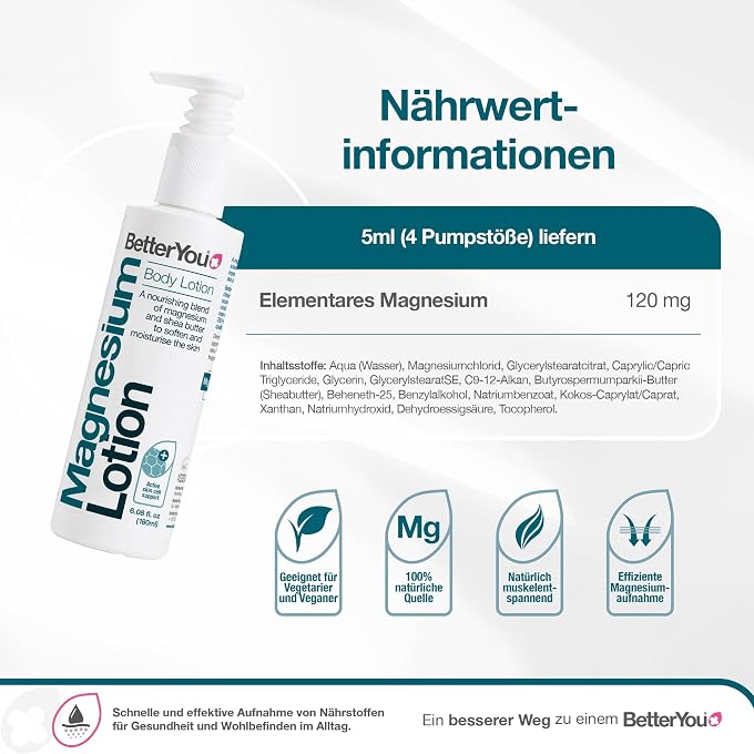 BetterYou Magnesium Skin Body Lotion Body Cream 150 ml - Image 2
