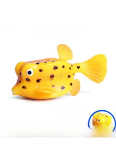 Generic Children's Solid Simulation Seabed Life Marine Animal Model Toy Ornament Box Fish Grain Sudor Box Puffer Baby Fish-Color:M-2644 Piranha  - Image 2