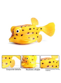 Generic Children's Solid Simulation Seabed Life Marine Animal Model Toy Ornament Box Fish Grain Sudor Box Puffer Baby Fish-Color:M-2644 Piranha  - Image 4