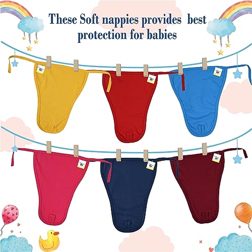 Toddylon Baby Products New Born Baby Clothes | Cloth Diapers | Langots | Nappies | Cotton | Reusable | Washable | Nappy (0-6 Months, Pack of 10) - Image 4