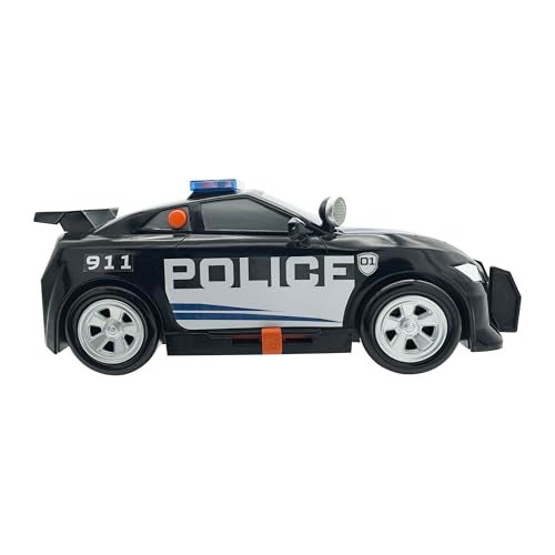 Mighty Fleet Power Movers 15 Interactive Police Car Toy Motion Drive Motorized Action Flashing Lights Siren Working Spotlight Batteries Included Kids Ages 3 - Image 1