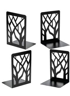 Bookends Book Stand Book Ends for Shelves Bookends for Office Book Ends for Heavy Books, Book Shelf Holder Stand Home Decorative Metal Bookend Supports Book Stoppers Black 1 Pairs