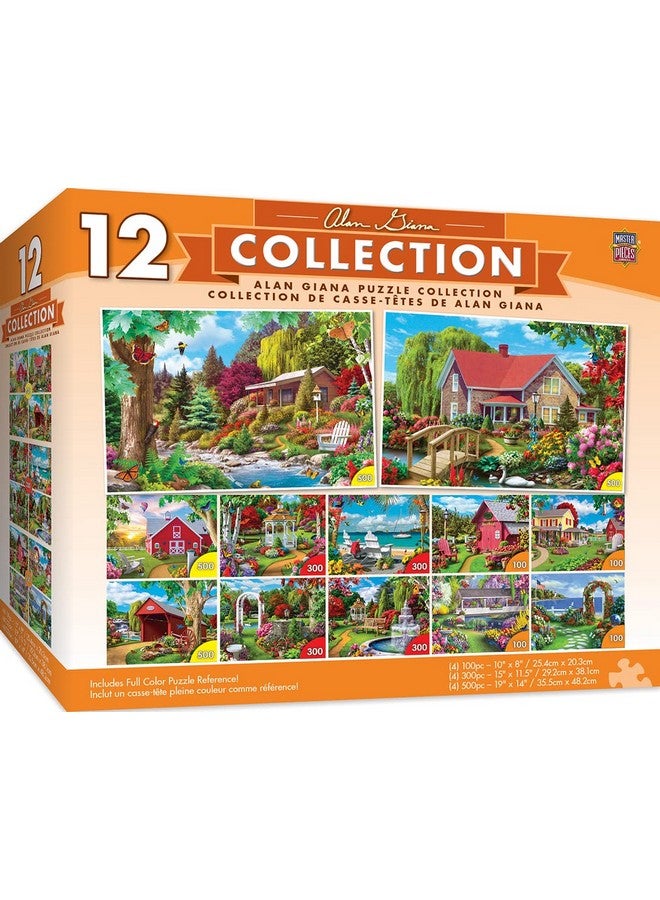MasterPieces 12 Pack Jigsaw Puzzles For Adults, Family, Or Kids - Alan Giana 12-Pack Bundle - Image 1