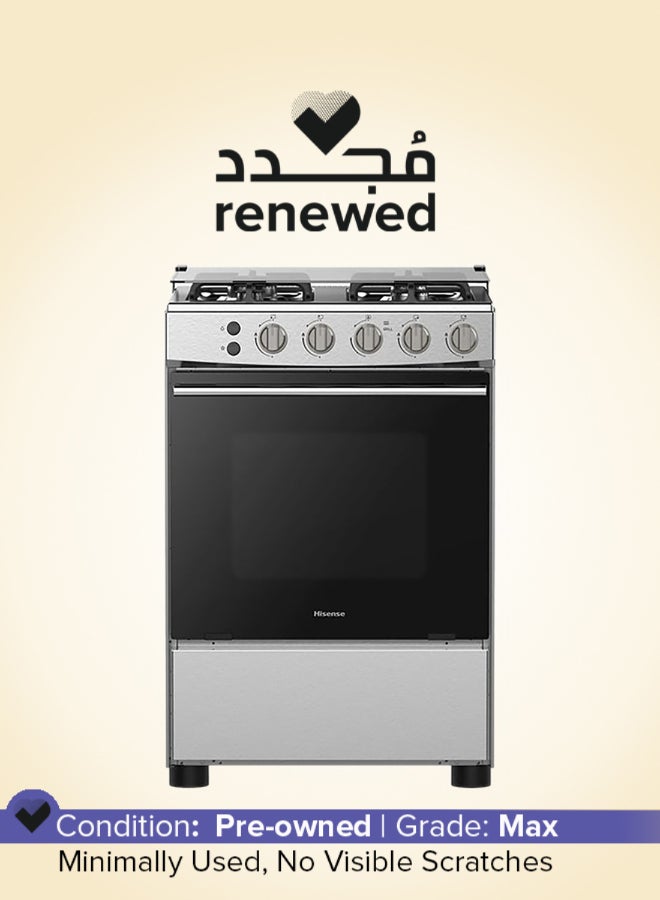 Hisense Renewed - 60X60 Cm 4 Burner Cooking Range 4 HFG60121X Silver - Image 1