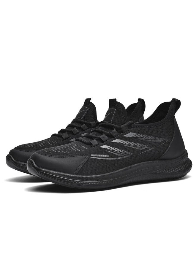 Double Star Eight Shuangxingbate Men's Shoes, Spring And Autumn High-elasticity Flyknit Mesh Breathable Slip-on Shock-absorbing Running Lightweight Casual Sports Shoes, Size 44 - Image 5