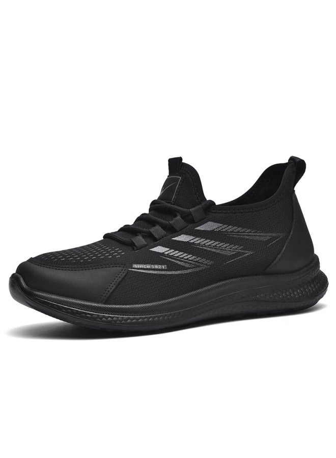 Double Star Eight Shuangxingbate Men's Shoes, Spring And Autumn High-elasticity Flyknit Mesh Breathable Slip-on Shock-absorbing Running Lightweight Casual Sports Shoes, Size 44 - Image 4