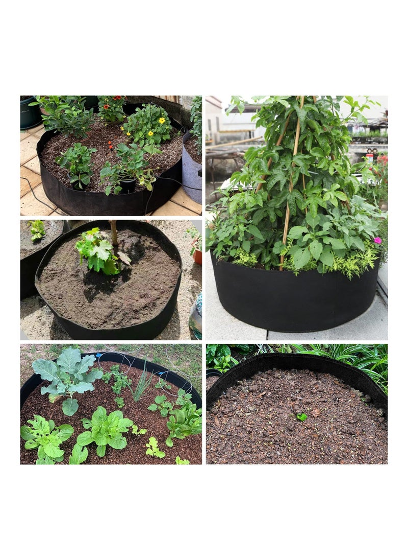 2 Pack 15 Gallon Plant Grow Bags Heavy Duty Thickened Breathable Fabric Pots Round Raised Garden Bed for Growing Herb Flower Vegetable Potato Plants 24In D × 8In H - Image 2