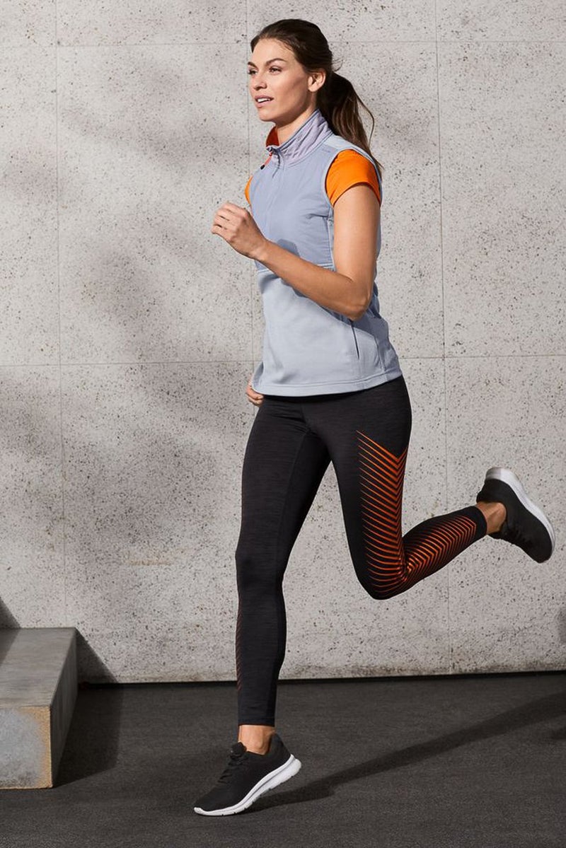 Tchibo Women Full Zip Plain Running Vest, Lavender - Image 1