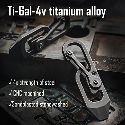 KeyUnity Titanium Carabiner Keychain Tool, 3 Functions in 1 Multitool for Everyday Carry (KU04) - Image 5