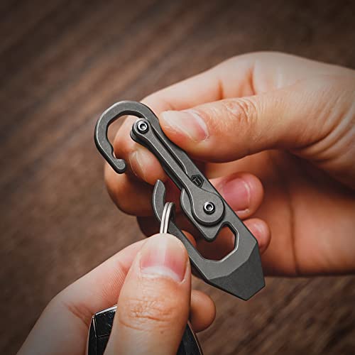 KeyUnity Titanium Carabiner Keychain Tool, 3 Functions in 1 Multitool for Everyday Carry (KU04) - Image 4