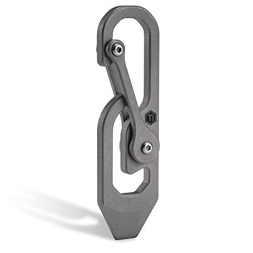 KeyUnity Titanium Carabiner Keychain Tool, 3 Functions in 1 Multitool for Everyday Carry (KU04) - Image 1
