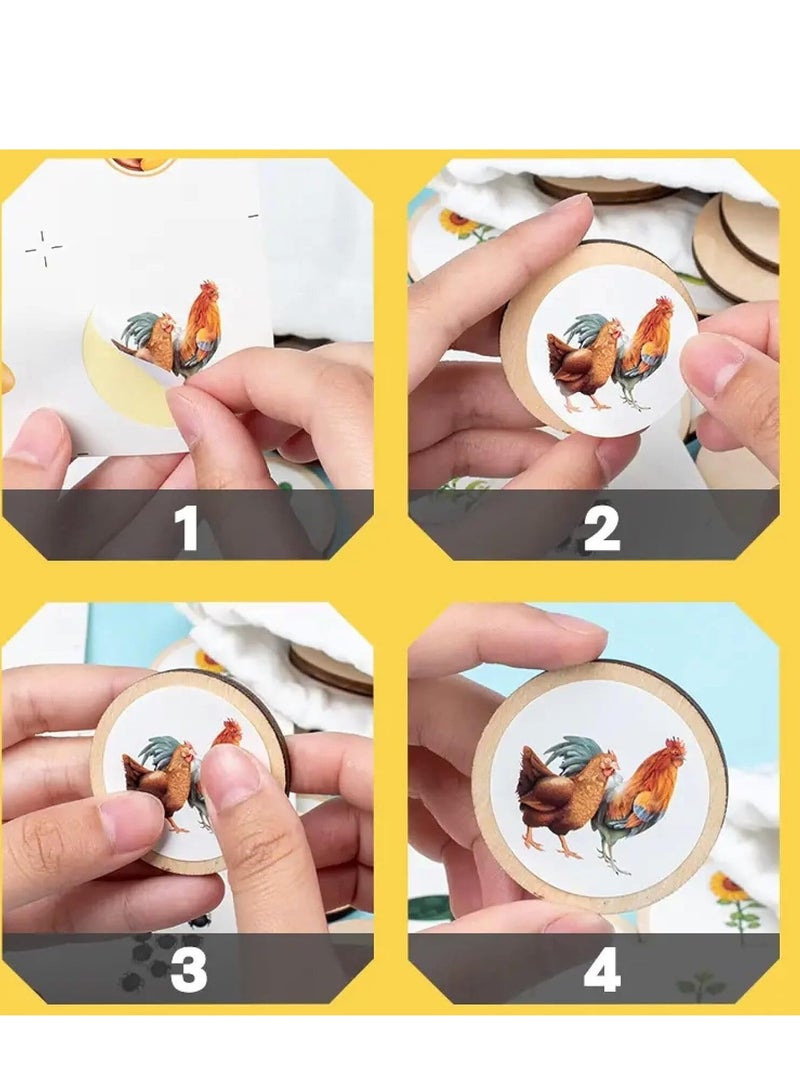 KASTWAVE طقم دورة الحياة ، ألعاب تماثيل واقعية ، مجموعة مطابقة حيوانات للأطفال مع ضفدع ، وخنفساء ، والمزيد - تشمل 10 قطع من الحيوانات ، ألعاب تعليمية مونتيسوري DIY ، تعليم المدرسة (ملصقات ذاتية اللصق) - Image 5