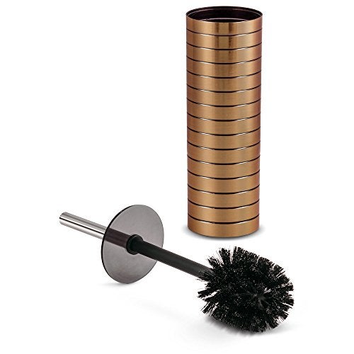 Freelance Miami Polystyrene Toilet Cleaning Brush with Holder Stand - Copper - Hygienic Commode/Toilet Brush Cleaner Set - Compact Stand, Ideal for Cleaning Bathroom Pot/Bowl/WC - Holder Included - Image 2