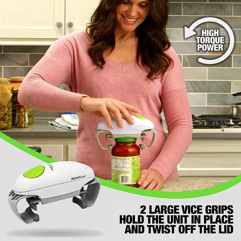 Emson Robotwist Jar Opener, Automatic Jar Opener, Deluxe Model with Improved Torque, Robo Twist Kitchen Gadgets for Home, Electric Handsfree Easy Jar Opener – Works on All Jar Sizes, As Seen on TV - Image 5