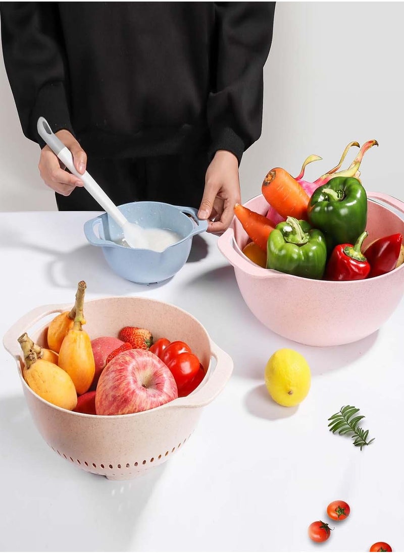 LEOKOR - 10 PCS Nesting Mixing Bowl Set for Baking and Cooking, Inculding Measuring Cups, Colander, Sifter, Large Bowl, Sifter Kitchen Baking Gadgets Camping Accessories - Image 1