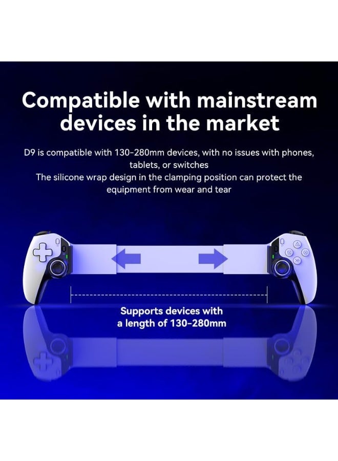 D9 Wireless Mobile Gaming Controller – Stretchable Bluetooth Gamepad for Smartphone, Switch, P3/P4 – Ergonomic Design (Blue) - Image 4