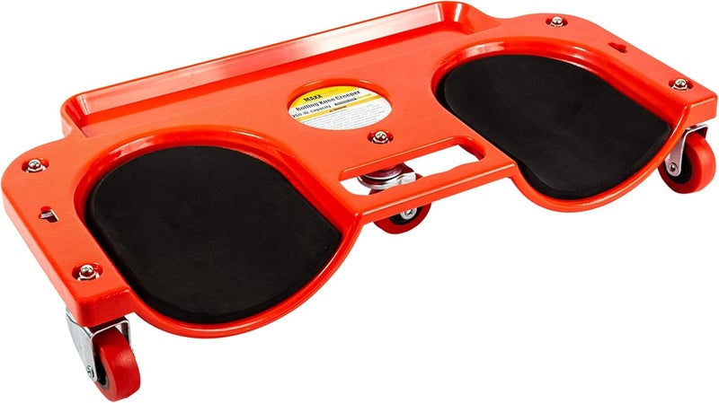Maxworks MaxxHaul 80748 Rolling Knee Creeper/Pads ABS High-Impact Frame, 5 Swivel Castors, Tool Tray Holder, multi-color, Small - Image 1