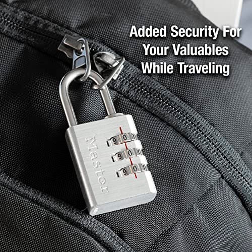 Master Lock 630D Luggage Lock, Brushed Aluminum, 1-3/16-inch Wide - Image 2