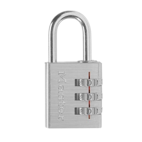 Master Lock 630D Luggage Lock, Brushed Aluminum, 1-3/16-inch Wide - Image 1
