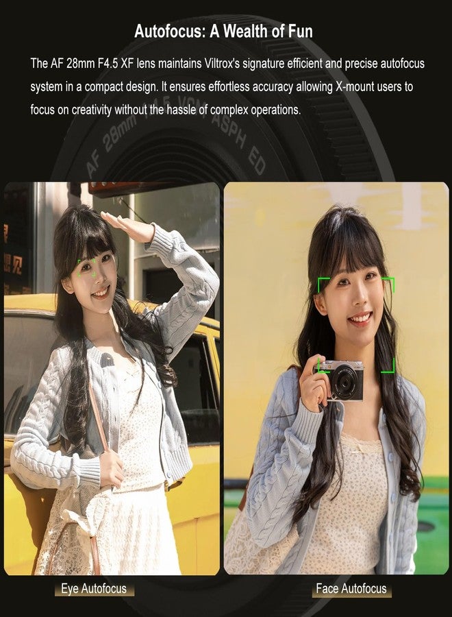 فيلتروكس عدسة فيلتروكس 28 مم F4.5 XF بانكيك ذات زاوية واسعة وإطار كامل مع تركيز تلقائي لكاميرات فوجي فيلم ذات حامل X-Mount: X-Pro3، X-S10، X-T20، X-T30، XT30II، X-T200، X-H2، X-H2S، X-T5، X-S20، X-T50، X-M5، X-E2S - Image 3