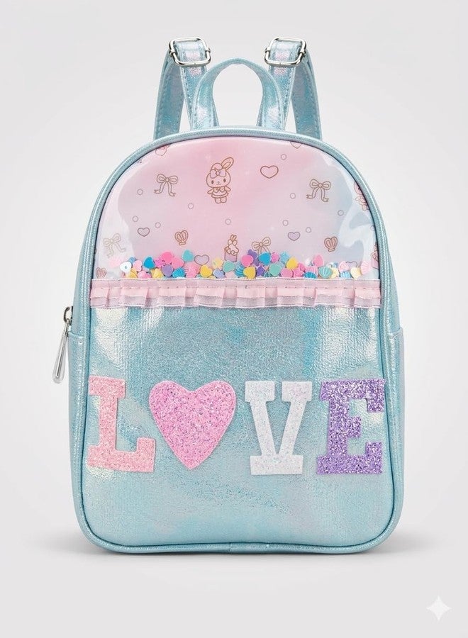 TECHNOCHITRA Toddler School Bag for 1-4 Years | Cute Mini Backpack with Glossy Gradient Design | Lightweight Toddler Bag for Boys & Girls | Picnic & Travel Bag for Kids | Adjustable Straps | Surprise Color - Image 1