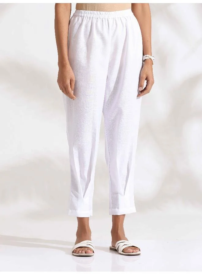 trueBrowns trueBrowns White Slub Co-ord Set