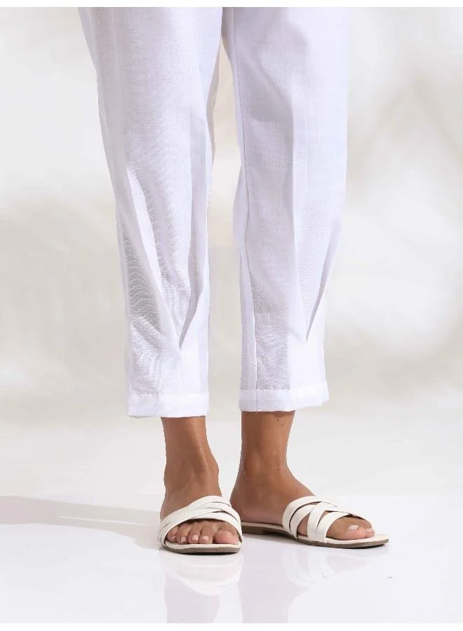 trueBrowns trueBrowns White Slub Co-ord Set