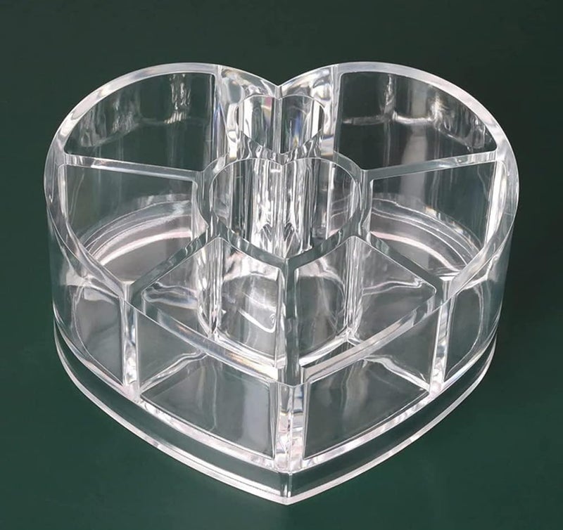 Kiwilon Clear Lipstick Organizer 8 SLots Heart Shape Acrylic Makeup Vanity Organizer - Image 4