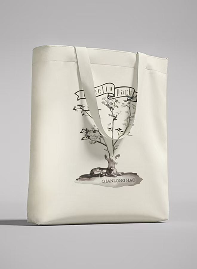 Canvas Tote Bag, Women's Large Capacity Shopping Bag, Ladies Zipper Closure Handbag Tote Bags Clutch Bag, Daily Commuting Canvas Shoulder, Bags for Girls/College Students/Women - Image 2