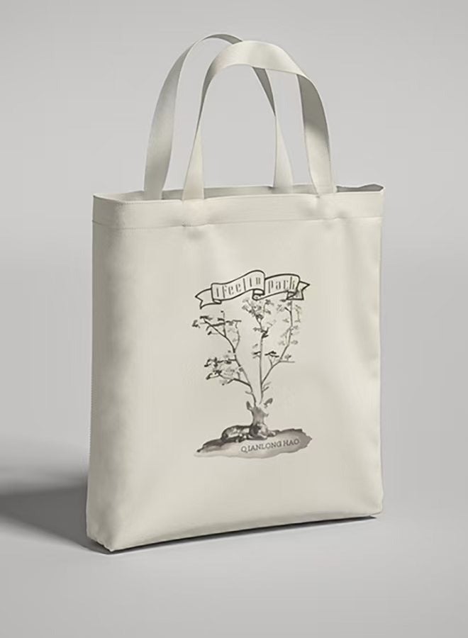 Canvas Tote Bag, Women's Large Capacity Shopping Bag, Ladies Zipper Closure Handbag Tote Bags Clutch Bag, Daily Commuting Canvas Shoulder, Bags for Girls/College Students/Women - Image 3