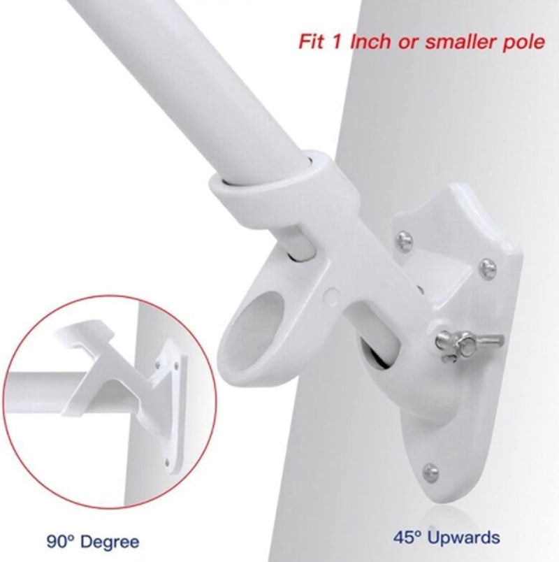 ويوبلز حامل سارية علم متعدد الأوضاع، مصنوع من سبائك الألومنيوم، قابل للتعديل، يُثبت على الحائط، مطلي بمادة مقاومة للصدأ، دعامة تثبيت قوية ومقاومة للصدأ - Image 3